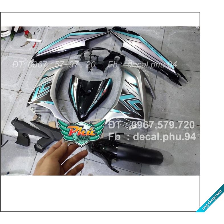 Tem rời Exciter 135 Lc xanh bạc (B)