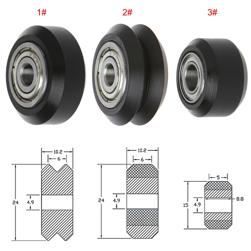 Phụ kiện bánh xe nhựa 625zz MR105zz có vòng bi rãnh chữ V cho máy in 3D