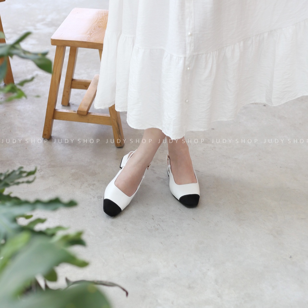 SANDAL GÓT VUÔNG - SANDAL SLINGBACK COLEE CAPTOE VÁ MŨI 3P XINH XẮN 005181