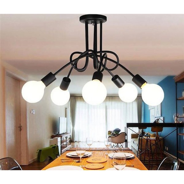 Đèn trang trí thả sắt nghệ thuật 5 chân THCN148