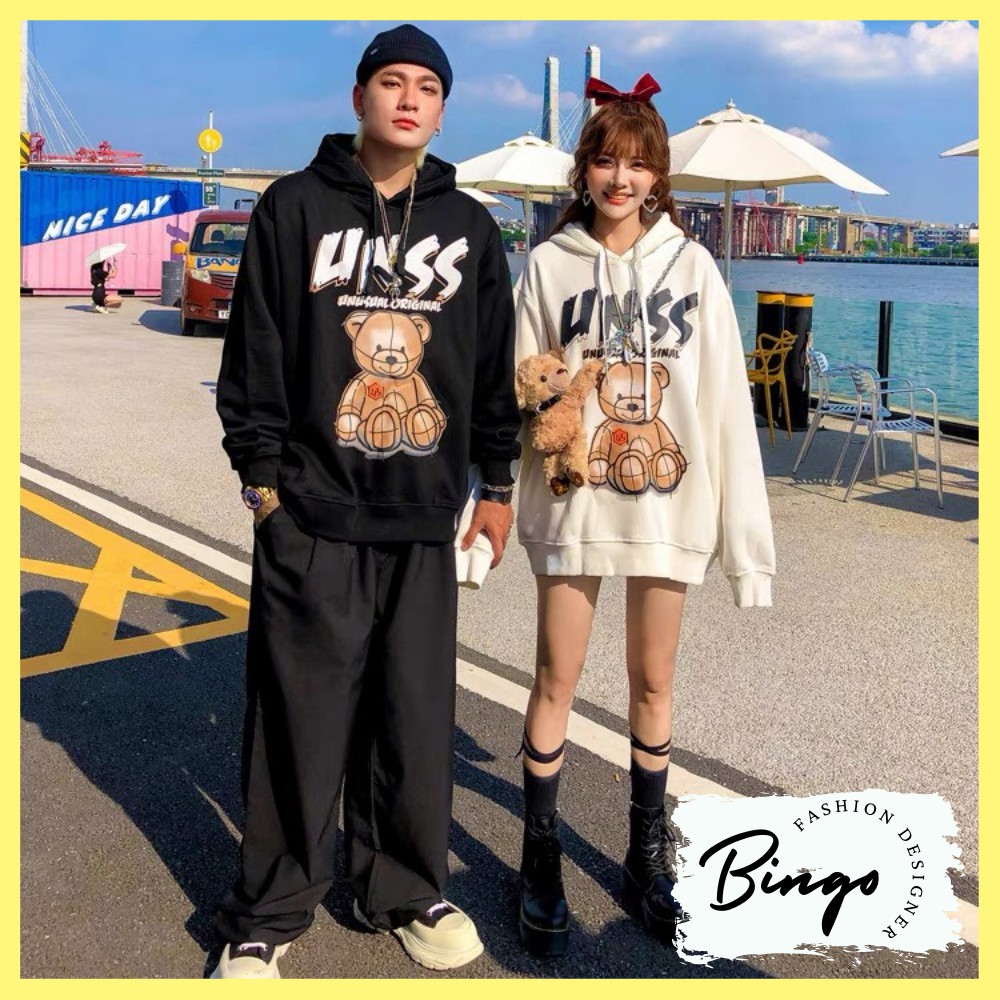 Áo Hoodie Đôi, Áo Thu Đông Couple Hình Gấu Phong Cách Ulzzang Hàn Quốc | BigBuy360 - bigbuy360.vn