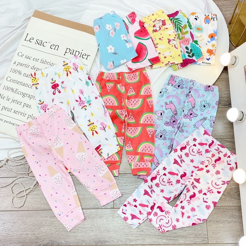 Quần Dài Cotton Xuất Dư❤️ Quần Dài Chất cotton bozip mềm mại cho bé trai bé gái ( 1 chiếc)