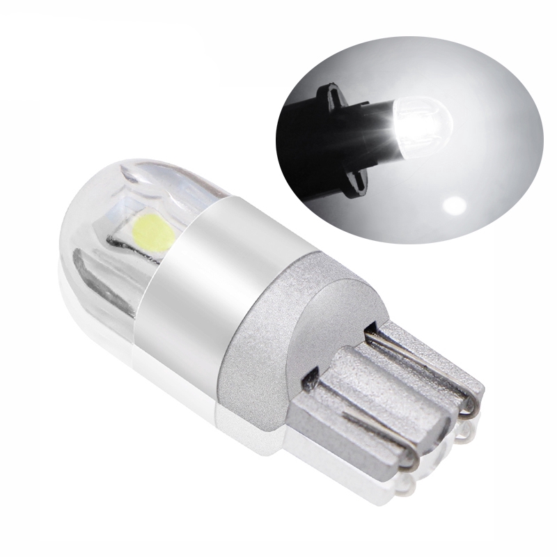 Bộ 4 bóng đèn LED T10 W5W 168 2 bóng 6000k 12v DC sáng trắng cho xe hơi