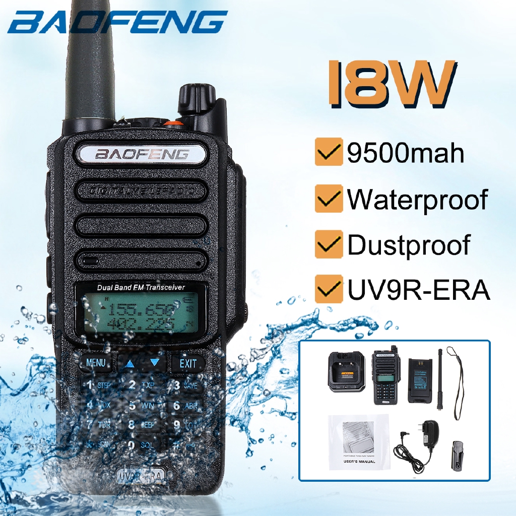 Bộ đàm cầm tay 18W Baofeng UV-9R Plus VHF UHF băng tần kép hai chiều Radio-3c