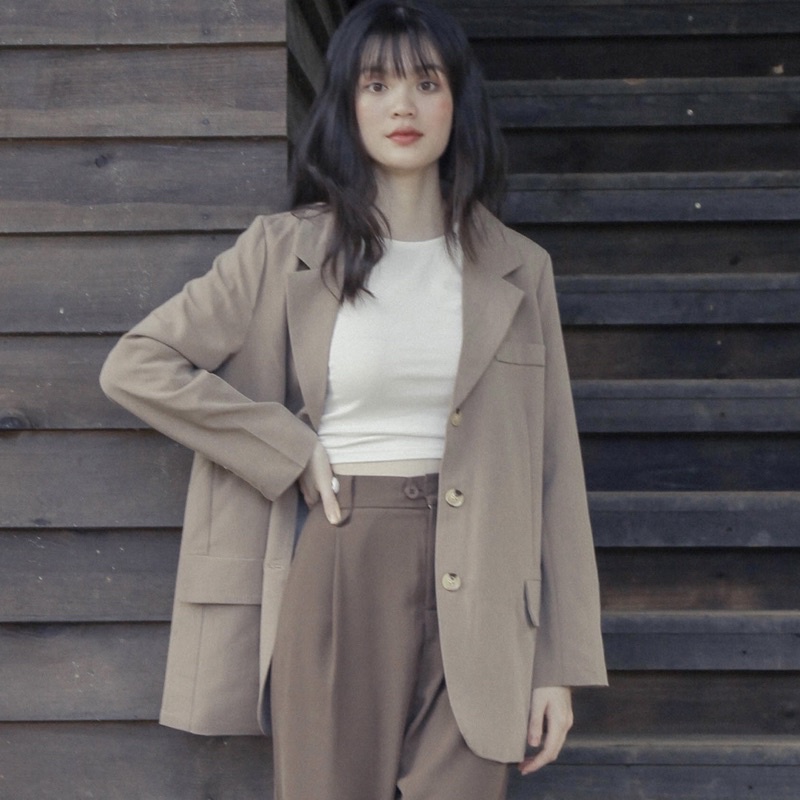 Áo khoác blazer hai lớp phong cách hàn quốc - V018