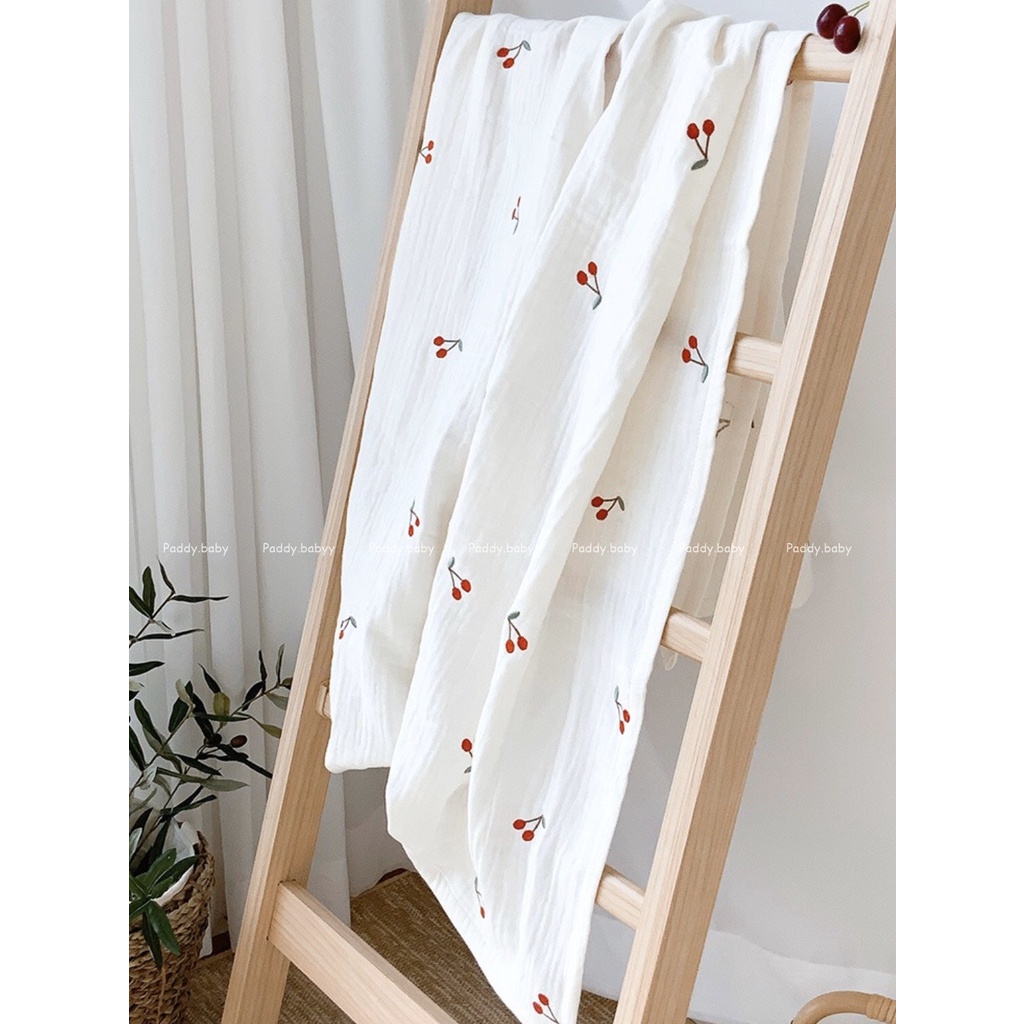 <Có sẵn> Chăn xô hè mới 𝗗𝗼𝘁𝘁𝗼𝗱𝗼𝘁 𝗛𝗮̀𝗻 𝗤𝘂𝗼̂́𝗰 thêu họa tiết cho bé