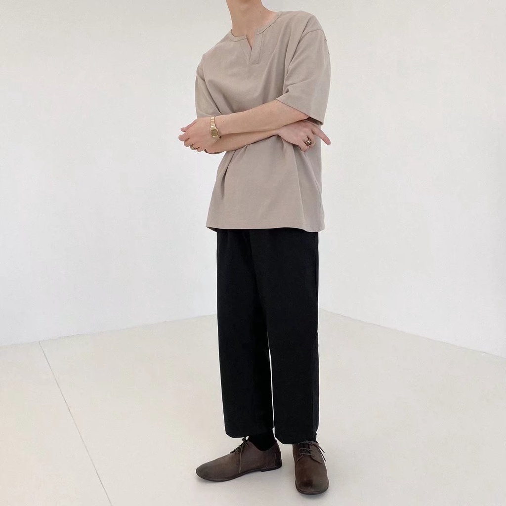 Áo Thun Trơn Tay Ngắn Thời Trang Hàn Quốc Dành Cho Nam Giới áo polo nam from rộng áo phông rộng bigsize simple áo thun nam đẹp fashion áo thun nam tay lỡ