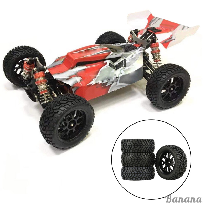 Bộ 4 Bánh Xe Cao Su 12mm Cho Xe Điều Khiển Từ Xa Wltoys 144001