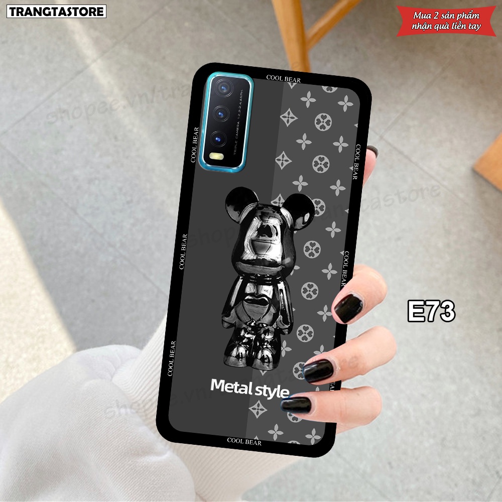 Ốp Vivo Y12s / Y20 / Y20s in hình gấu Bearbrick,Metal Style,Doremon siêu dễ thương chất lượng