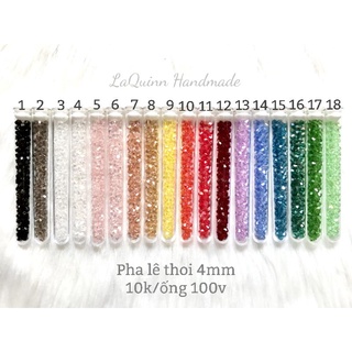 Ống 100 viên pha lê thoi 4mm _ Nguyên liệu handmade