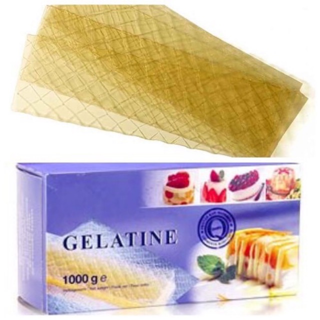 Sỉ 1 kg Gelatin Lá Ewald Đức khoảng 300 lá Date 2027