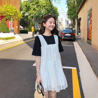 (ORDER) Set yếm + áo thun tiểu thư
