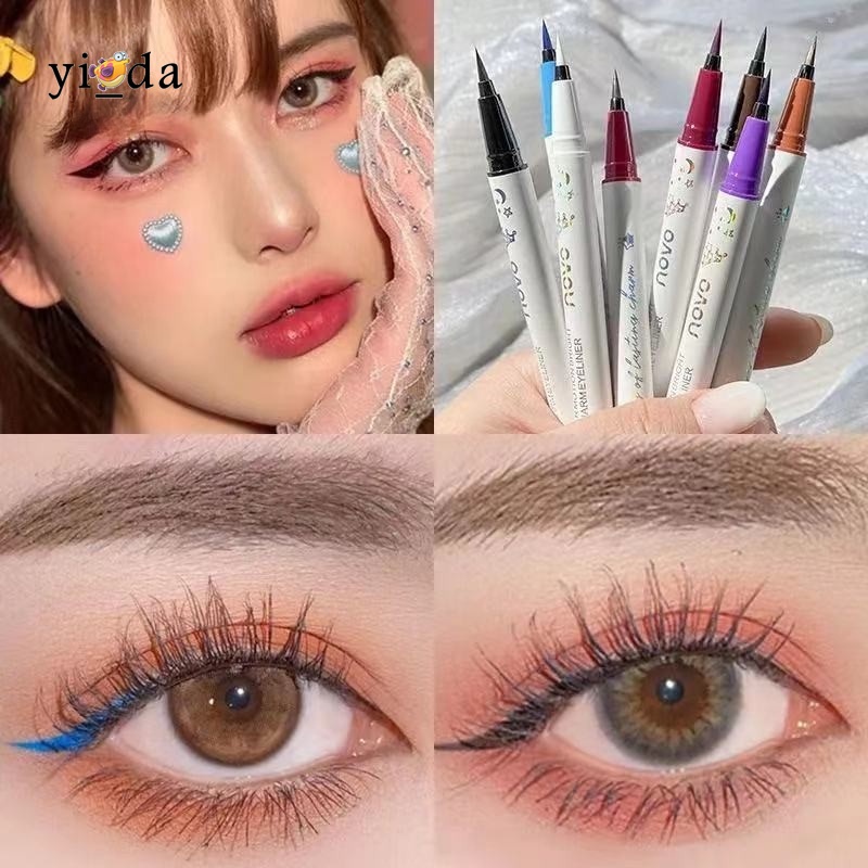 [Hàng mới về] Bút kẻ mắt nước nhanh khô lâu trôi chống thấm nước với 8 màu lựa chọn