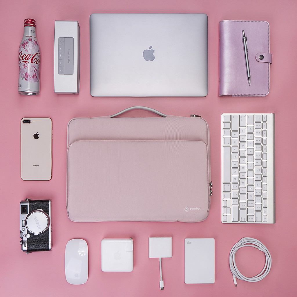 Túi Xách Chống Sốc TOMTOC (USA) BRIEFCASE MACBOOK PRO 13” NEW PINK – A14-B02C