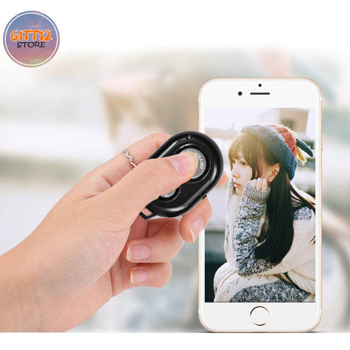 Điều Khiển Bluetooth Chụp Ảnh Từ Xa, Remote Bluetooth Chụp Hình Selfie Tự Động Cho Smartphone, Iphone, Ipad