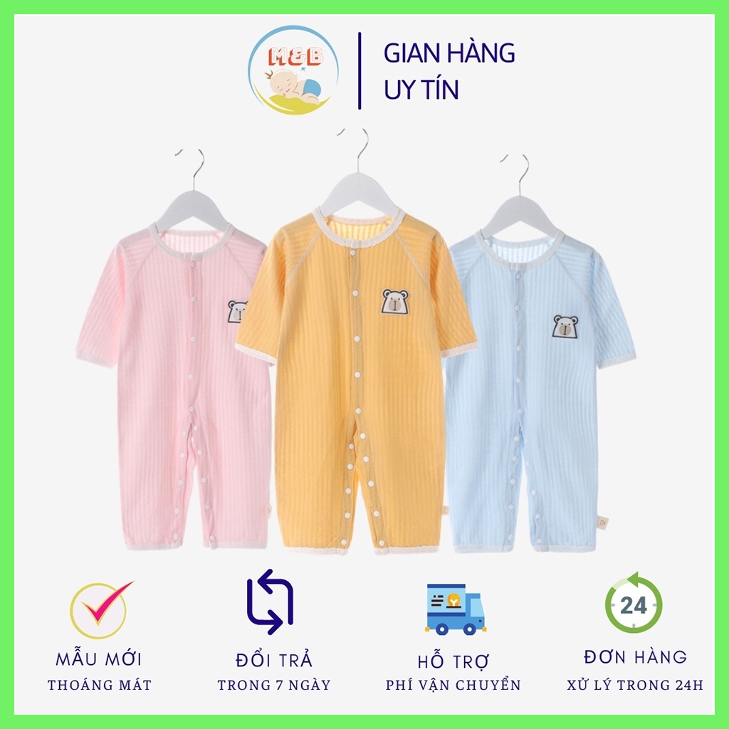 Body dài tay liền thân bộ bodysuit cho bé trai gái sơ sinh từ 4-14kg vải Xịn Thoáng Mát hàng QC đẹp – BD17