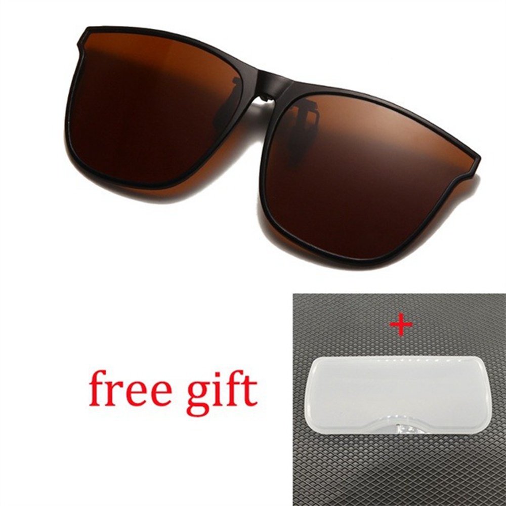 Kính Mát Tròn Phân Cực Màu Đen Phong Cách Cổ Điển Kèm Hộp Đựng Cho Lái Xe Ô Tô Ốp