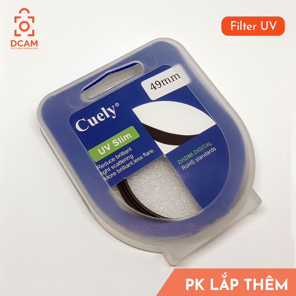 Filter kính lọc UV Cuely phi 40,5mm - 49mm - 52mm [chính hãng]