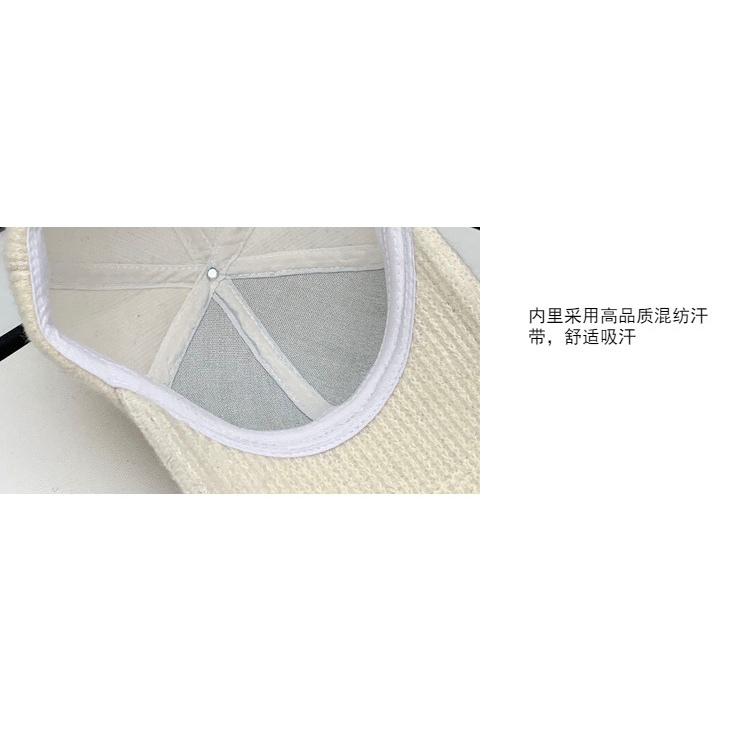 Mũ Lưỡi Trai Dệt Kim Thêu Chữ D Đính Đá Thời Trang Thu Đông Phong Cách Hàn Quốc Mới