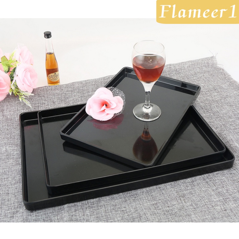 [Flameameer1] Set Cốc Đĩa Thủy Tinh Màu Đen 21x10.8cm Dùng Trong Khách Sạn