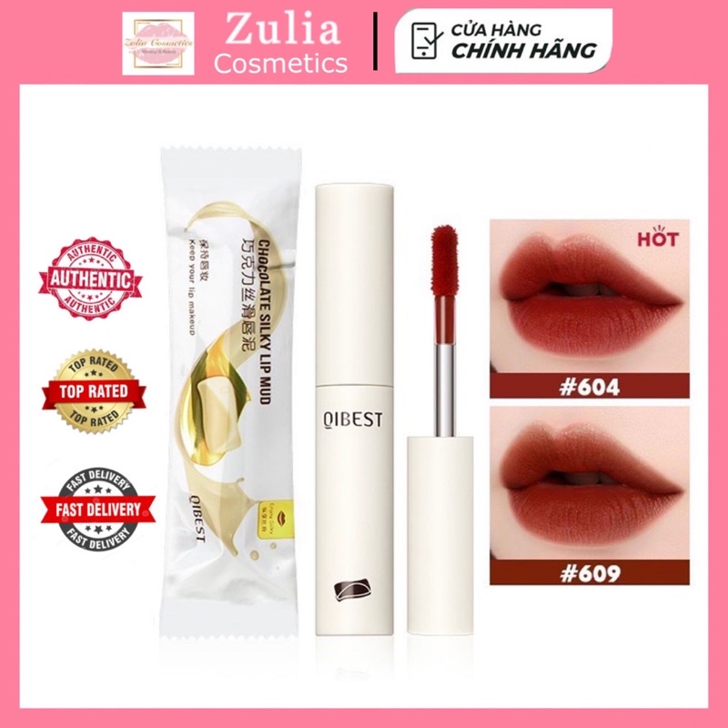 [FREE SHIP] Son Kem Lỳ Qibest Chocolate Lỳ Mịn Lâu Trôi