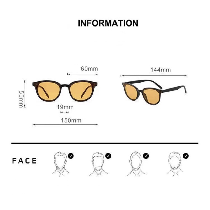 Kính Mát Gọng Đen Unisex Bảo Vệ Khỏi Tia UV Sự Bảo Vệ