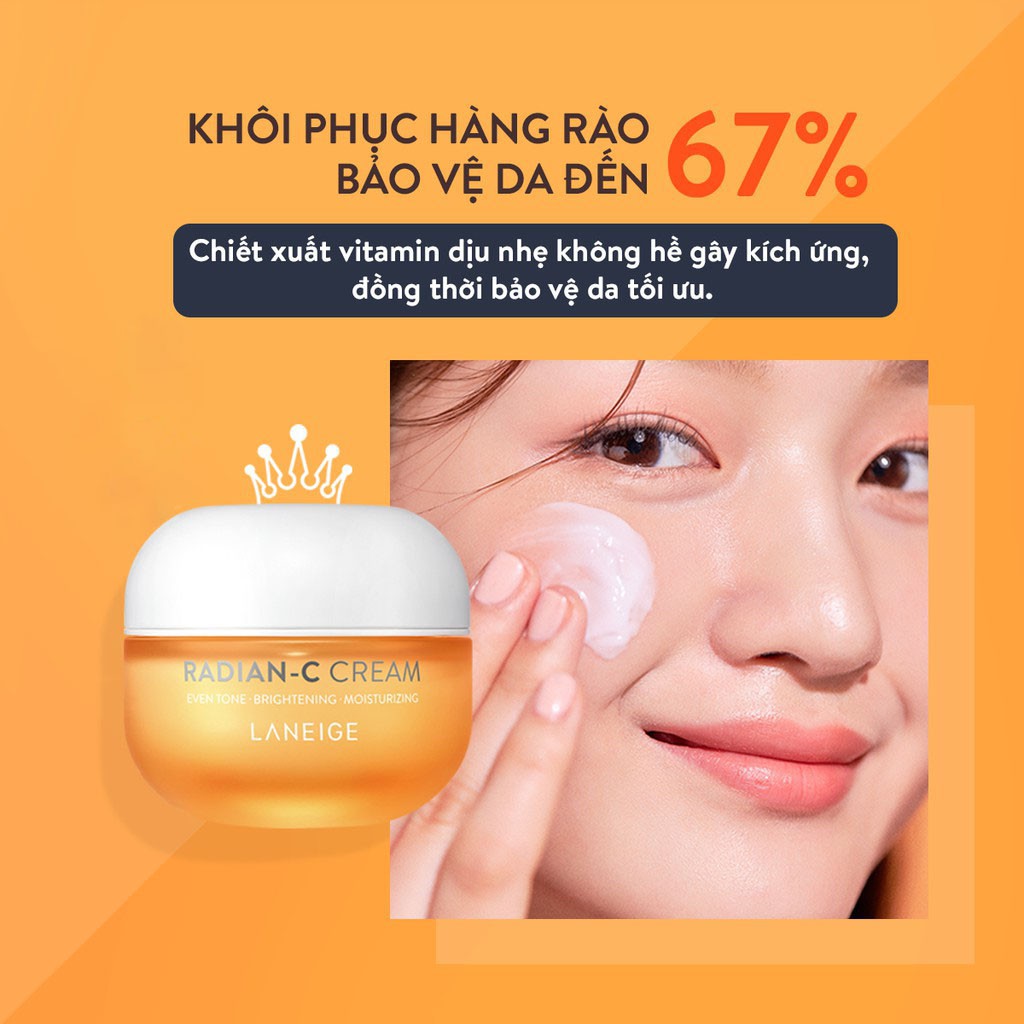 Kem dưỡng trắng da làm mờ đốm nâu LANEIGE RADIAN-C CREAM 50ML | BigBuy360 - bigbuy360.vn