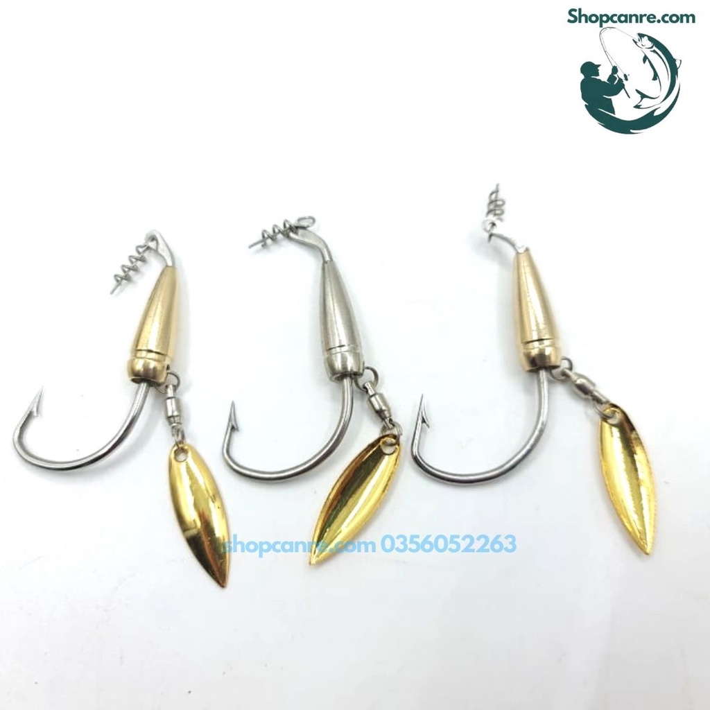 Lưỡi móc mồi mềm 5g thép AR15 câu cá lure