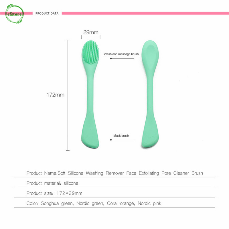 [Hàng mới về] Cọ bằng silicon thiết kế hai mặt hỗ trợ mát xa làm sạch lỗ chân lông đa năng