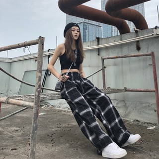 Quần ống rộng kẻ sọc mới