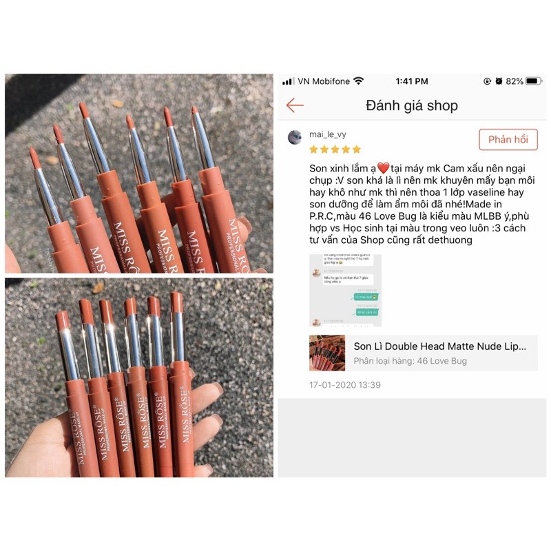 Son Lì Double Head Matte Nude Lip - 2 in 1 Lipstick + Lipliner | BigBuy360 - bigbuy360.vn
