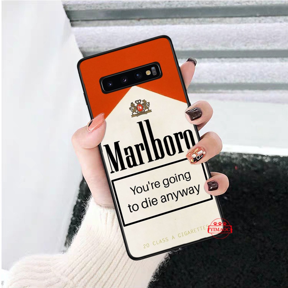 Ốp điện thoại mềm hình thuốc lá Marlboro cho SAMSUNG S6 S7 EDGE S8 S9 S10 PLUS 205C