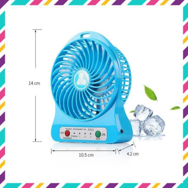 [Freeship Hàng Loại 1] Quạt mini/Quạt mini tích điện/Quạt mini để bàn pin sạc cầm tay 3 chế độ có đèn pin | BigBuy360 - bigbuy360.vn