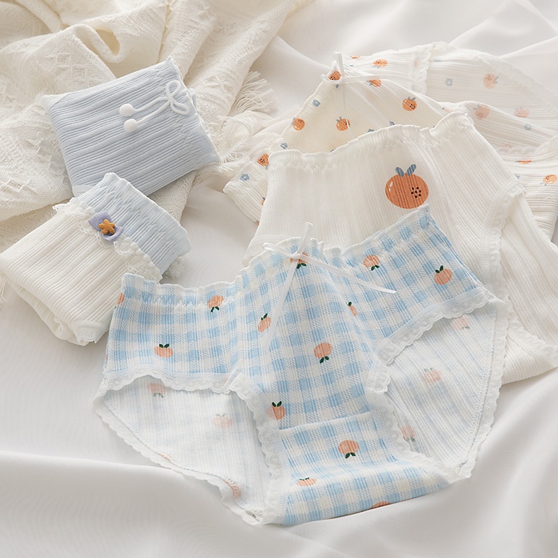Quần lót nữ họa tiết xinh xắn, Quần lót cotton dễ thương, kháng khuẩn thoáng mát SAVILL L135