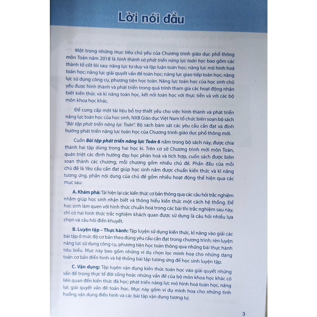 Sách - Bài tập phát triển năng lực Toán lớp 6 tập 1