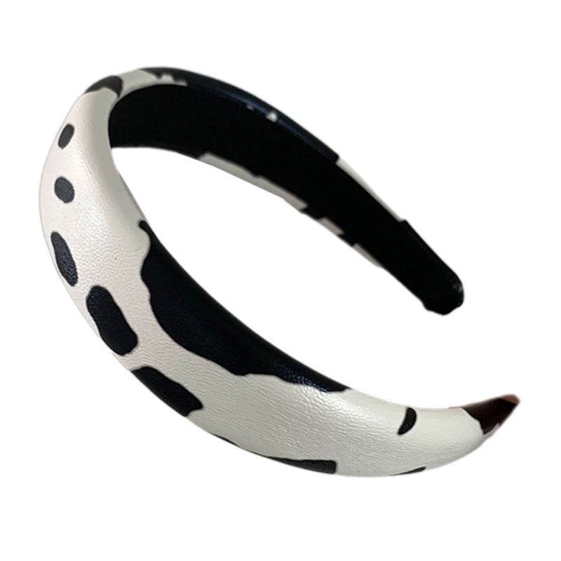 Flgo Băng Đô Cài Tóc Họa Tiết Bò Sữa Độc Đáo Thời Trang Dự Tiệc Cưới Cho Nữ