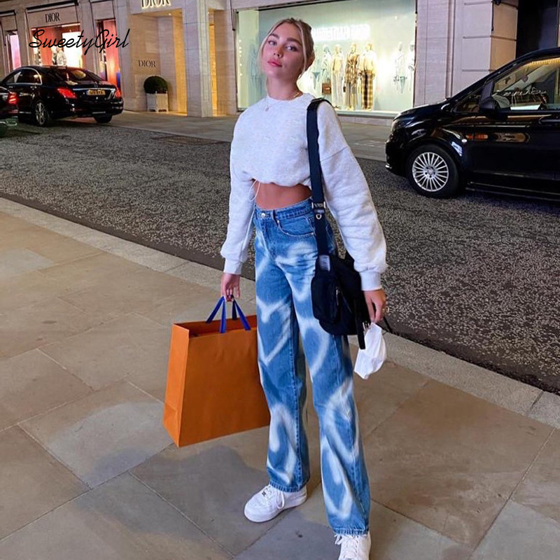 Quần Jeans Nữ Dài Lưng Cao Cá Tính