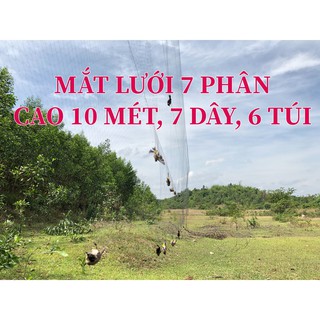 60m lưới 7p bẫy cu, sáo vẹt ,cò quốc, két, tổng hợp chim ngày chim đêm, lưới tàn hình.