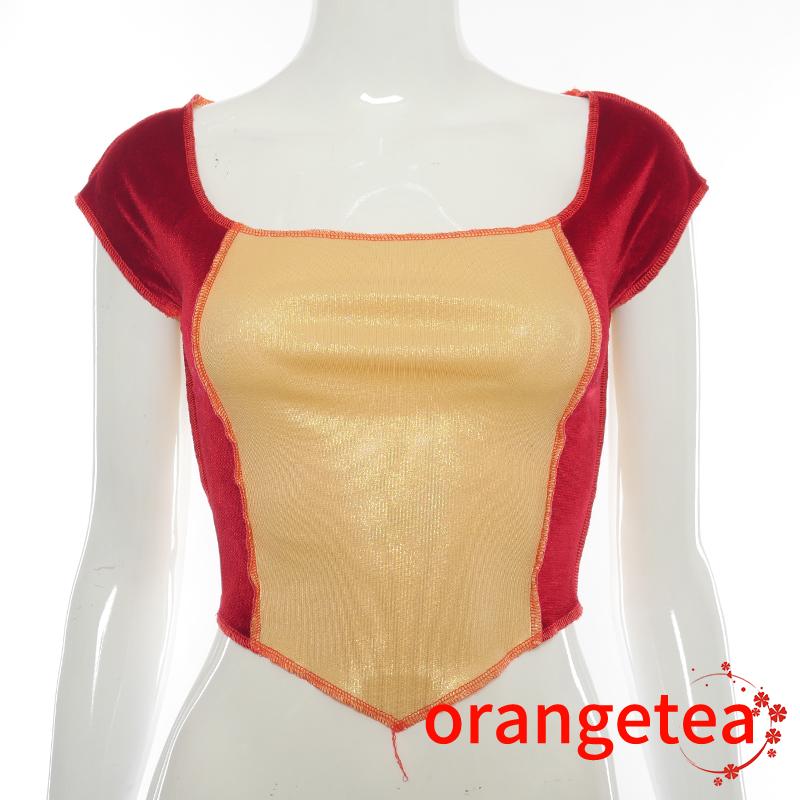 Áo Croptop Tay Ngắn Thời Trang Quyến Rũ Cho Nữ