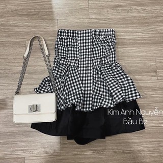 Set đồ nữ kẻ caro quần short