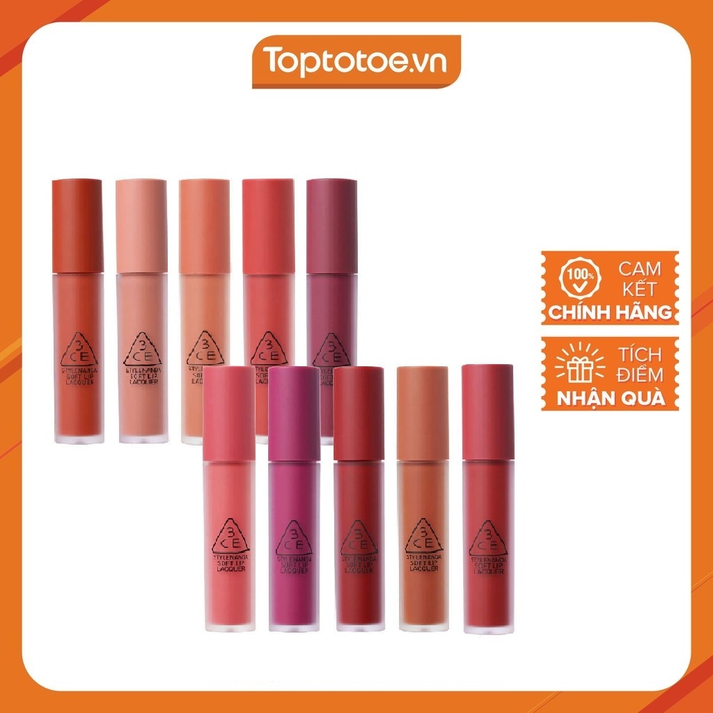 Son Kem Dạng Lì 3CE Soft Lip Lacquer