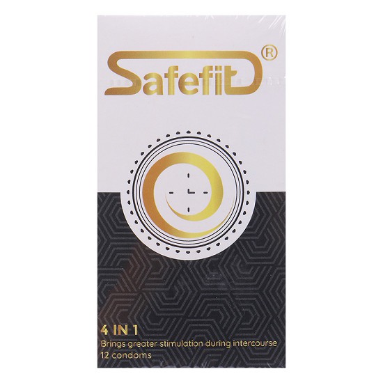 Bao cao su SafeFit 4 in 1 (hộp 12) + tặng hộp 3