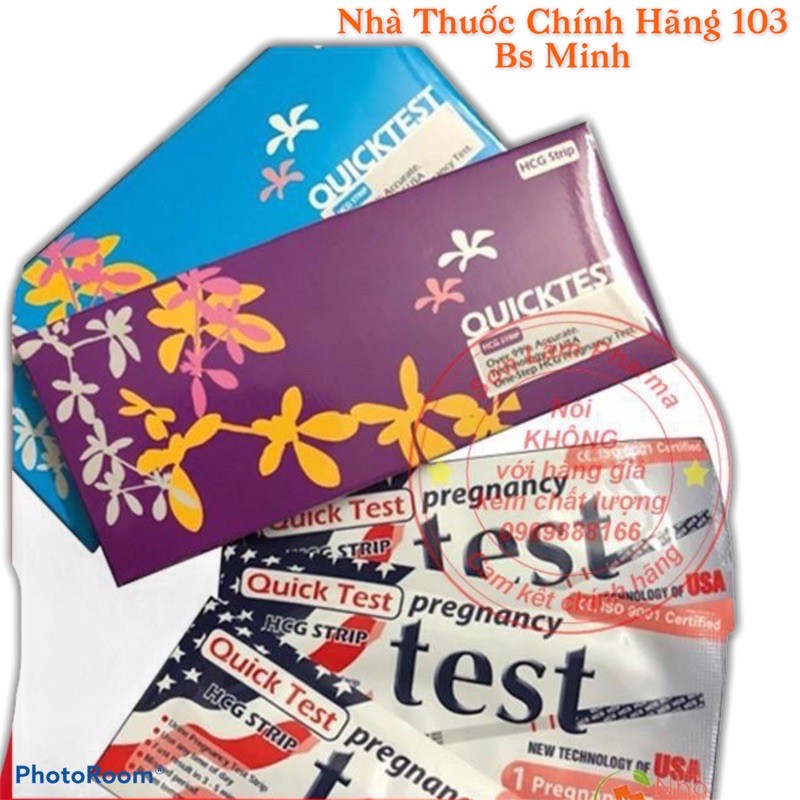 Que thử thai dùng 1 lần Quicktest hộp 1 que