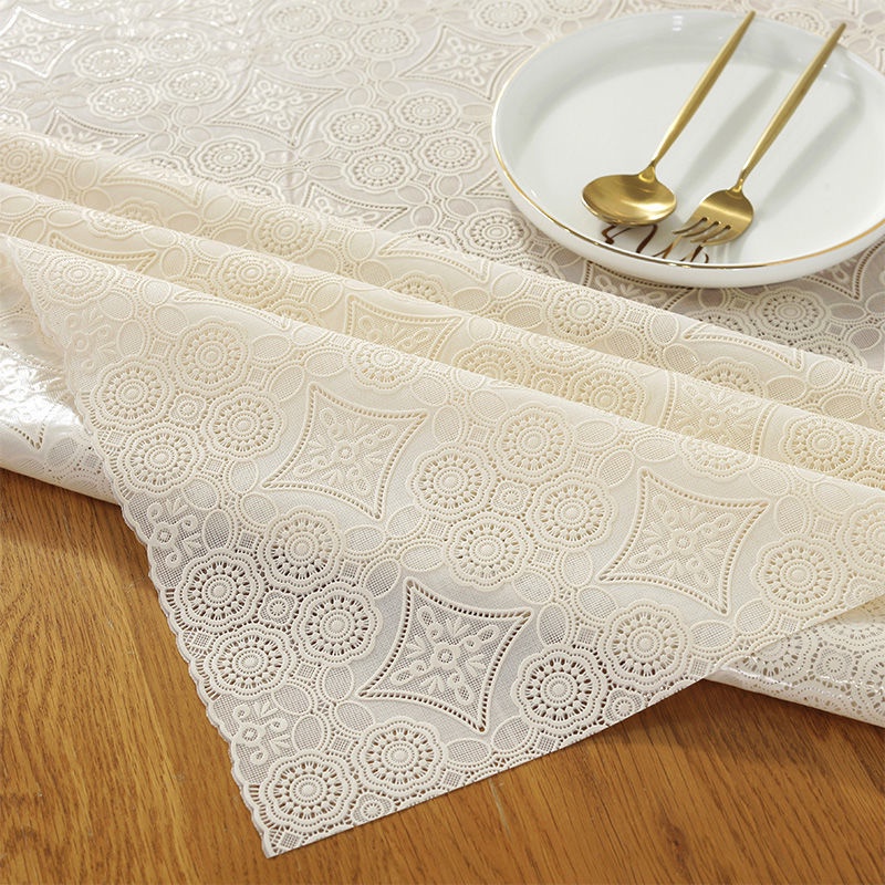 Khăn Trải Bàn Hình Vuông Bằng Nhựa Pvc Chống Thấm Nước/Dầu Mỡ Dùng Một Lần Tiện Lợi