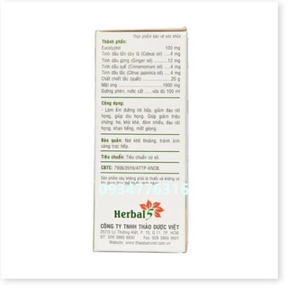 ✅ SIRO HO ONG VÀNG (CHAI 100ML)