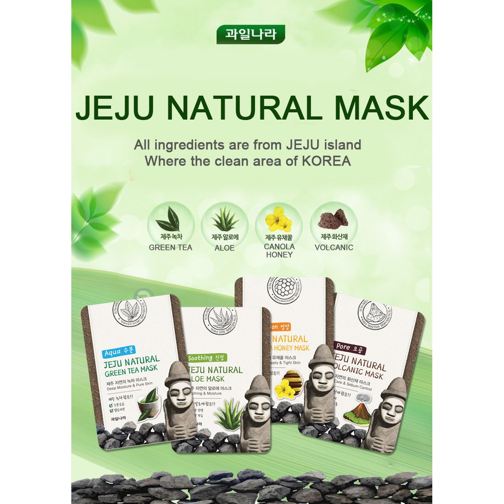 [Chính Hãng] Bộ 10 Mặt nạ Lô hội- Welcos Jeju Natural Aloe Hàn Quốc