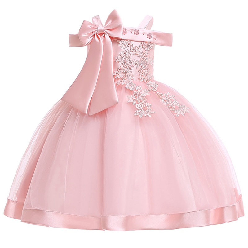 3-10 Years Kids Girls Lace Elegant Birthday Party Bridesmaid Princess Tutu Dress