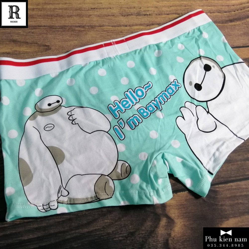 [Combo] Hộp 4 Quần Lót Nam Boxer - Quần Sịp Boxer HOẠT HÌNH S001.3