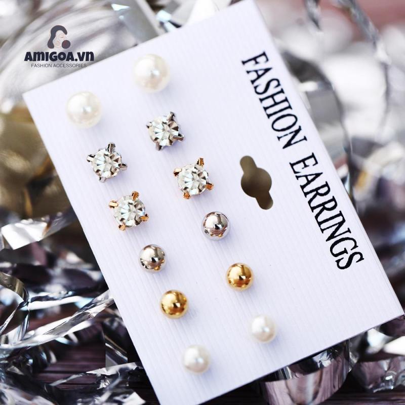 Bông Tai Hình Bướm Đính Ngọc Trai Và Pha Lê Thời Trang Cổ Điển Cho Nữ