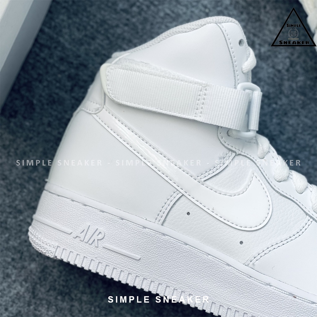 Giày Nike AF1 Cổ Cao Chính Hãng 🔴FREESHIP🔴Giày Sneaker Thể Thao Nike Air Force 1 High Allwhite Nam Nữ - Simple Sneaker